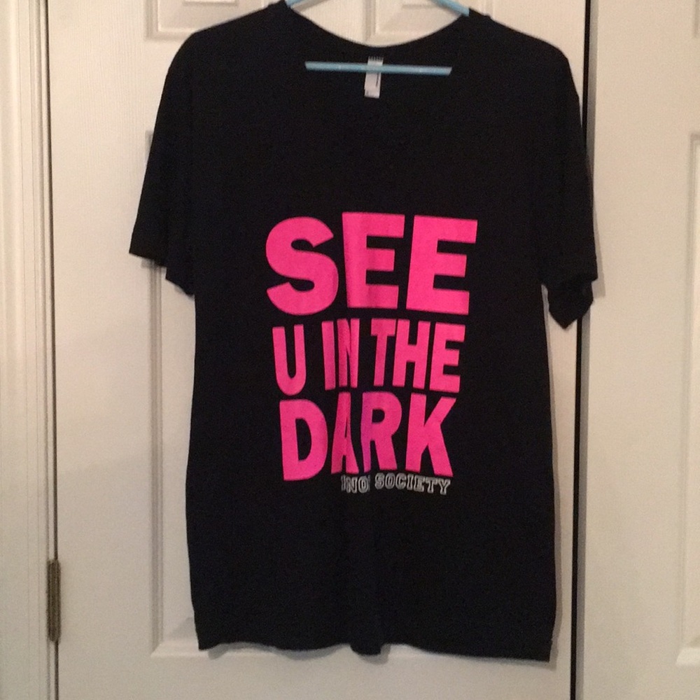 American Apparel Band Vneck T-shirt Unisex Medium